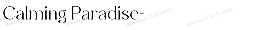 Calming Paradise字体转换